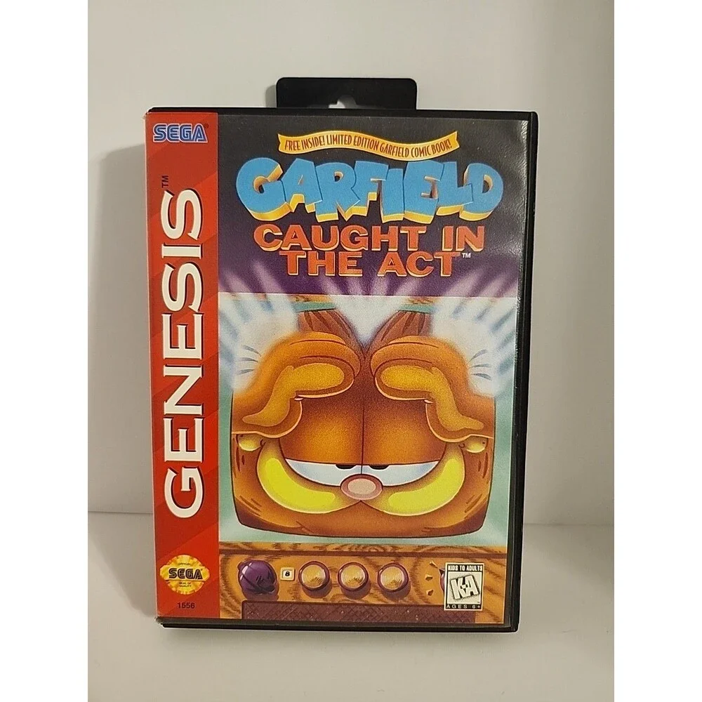 Garfield Caught in the Act Sega Genesis Complete In Box
